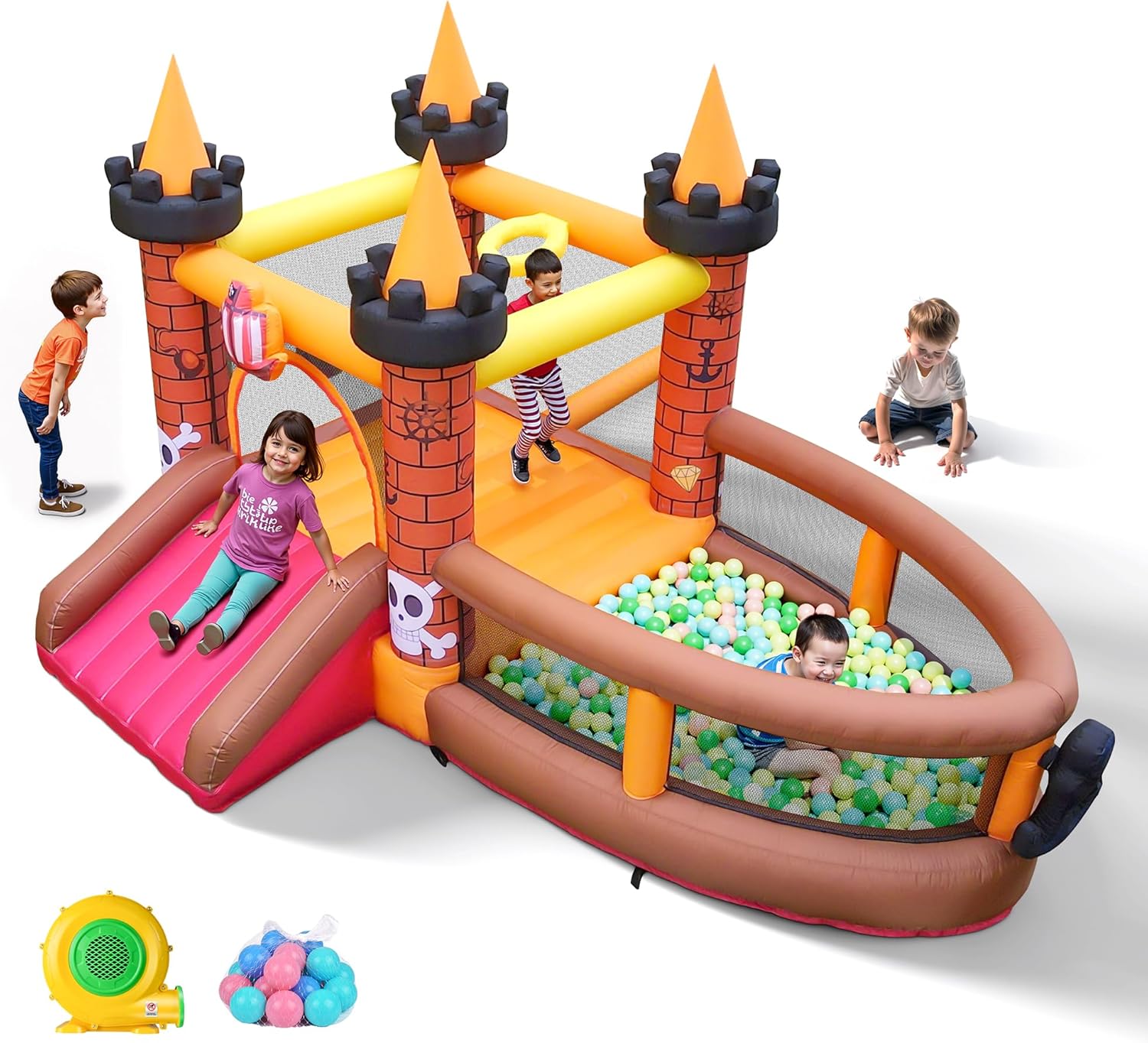 Kids Outdoor House - بيت قفز قابل للنفخ للأطفال من