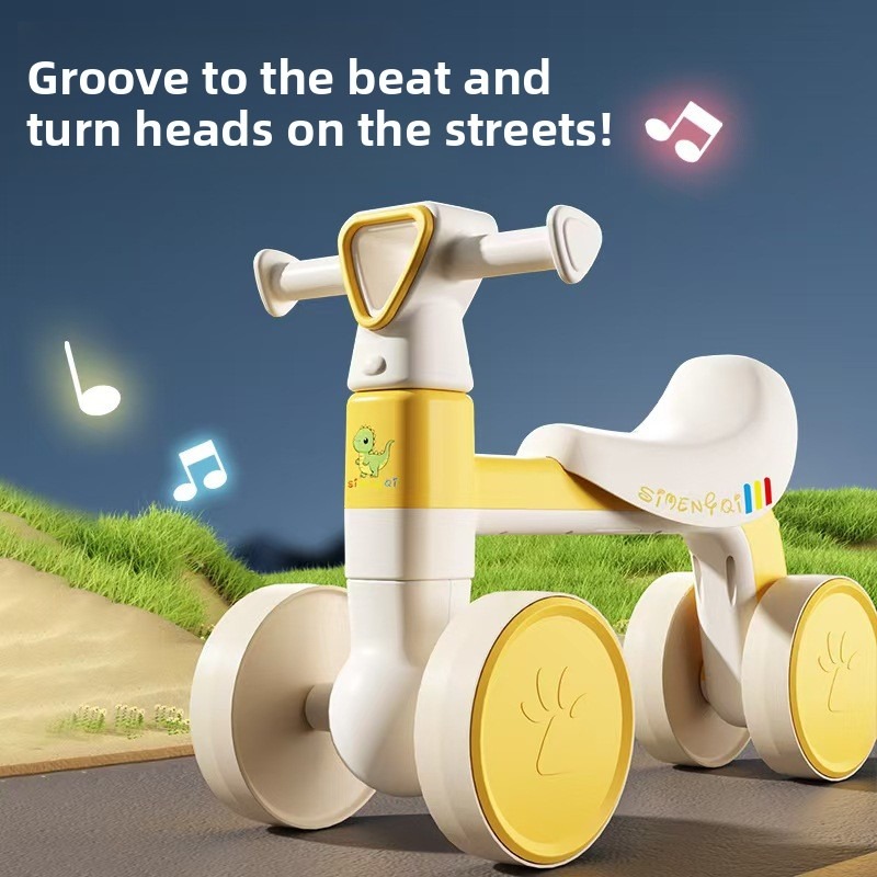 Kids Outdoor Ride On - دراجة توازن للأطفال بأربع عجلات، مشاية