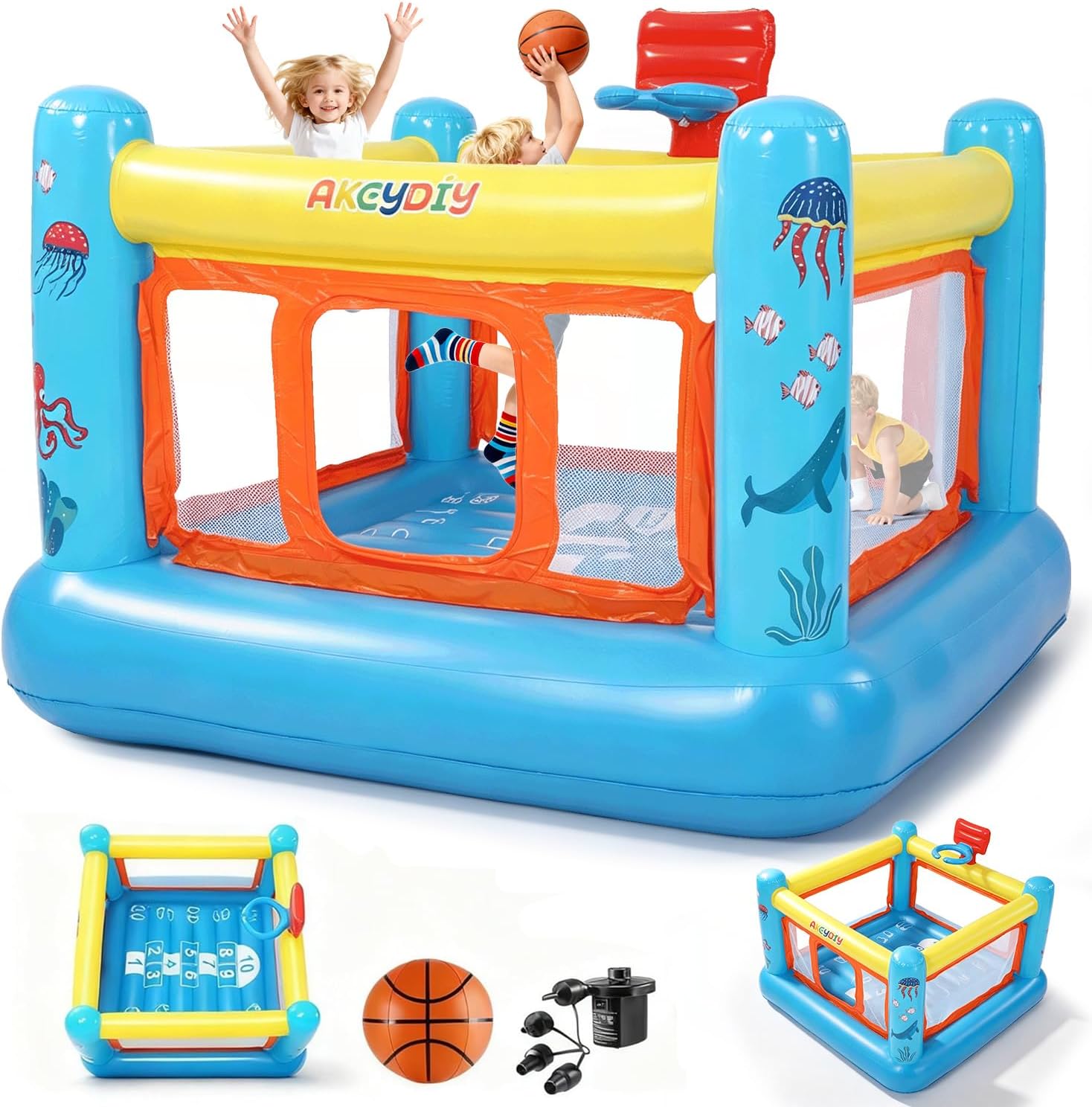 Kids Outdoor House - بيت قفز قابل للنفخ من البولي