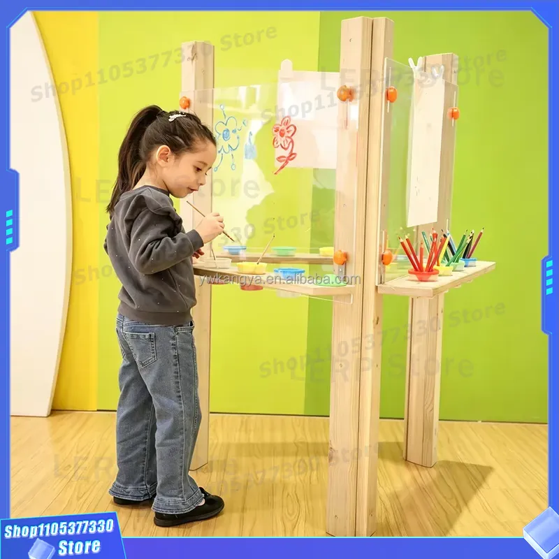 Kids Outdoor Easel - لوح رسم خشبي للأطفال من كانجيا