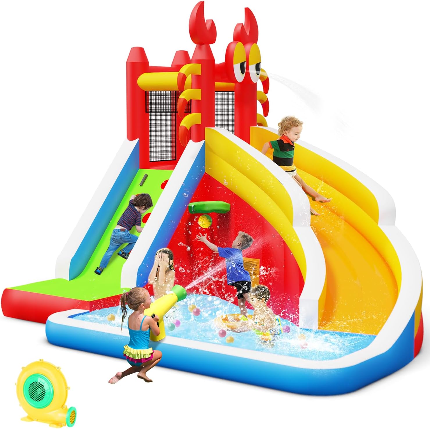 Kids Outdoor House - منزل قفز قابل للنفخ كبير الحجم