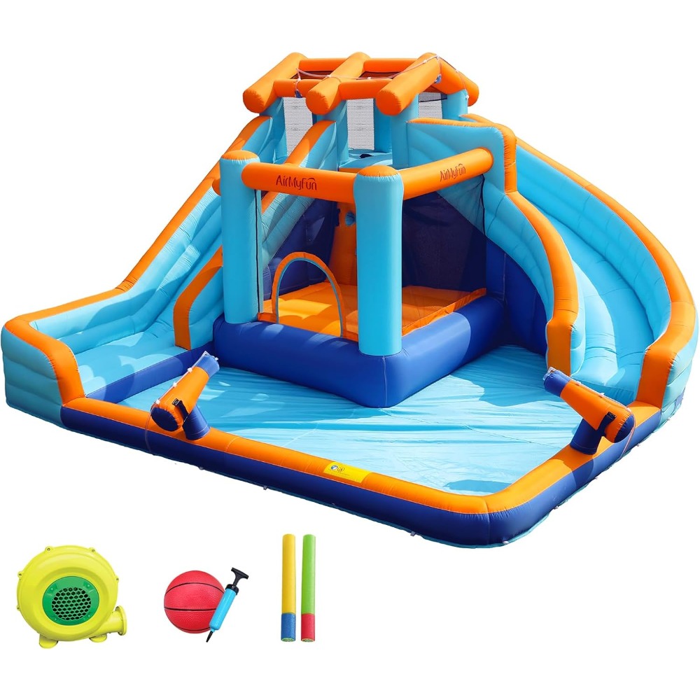 Kids Outdoor House - زحليقة مائية كبيرة مع حوض سباحة