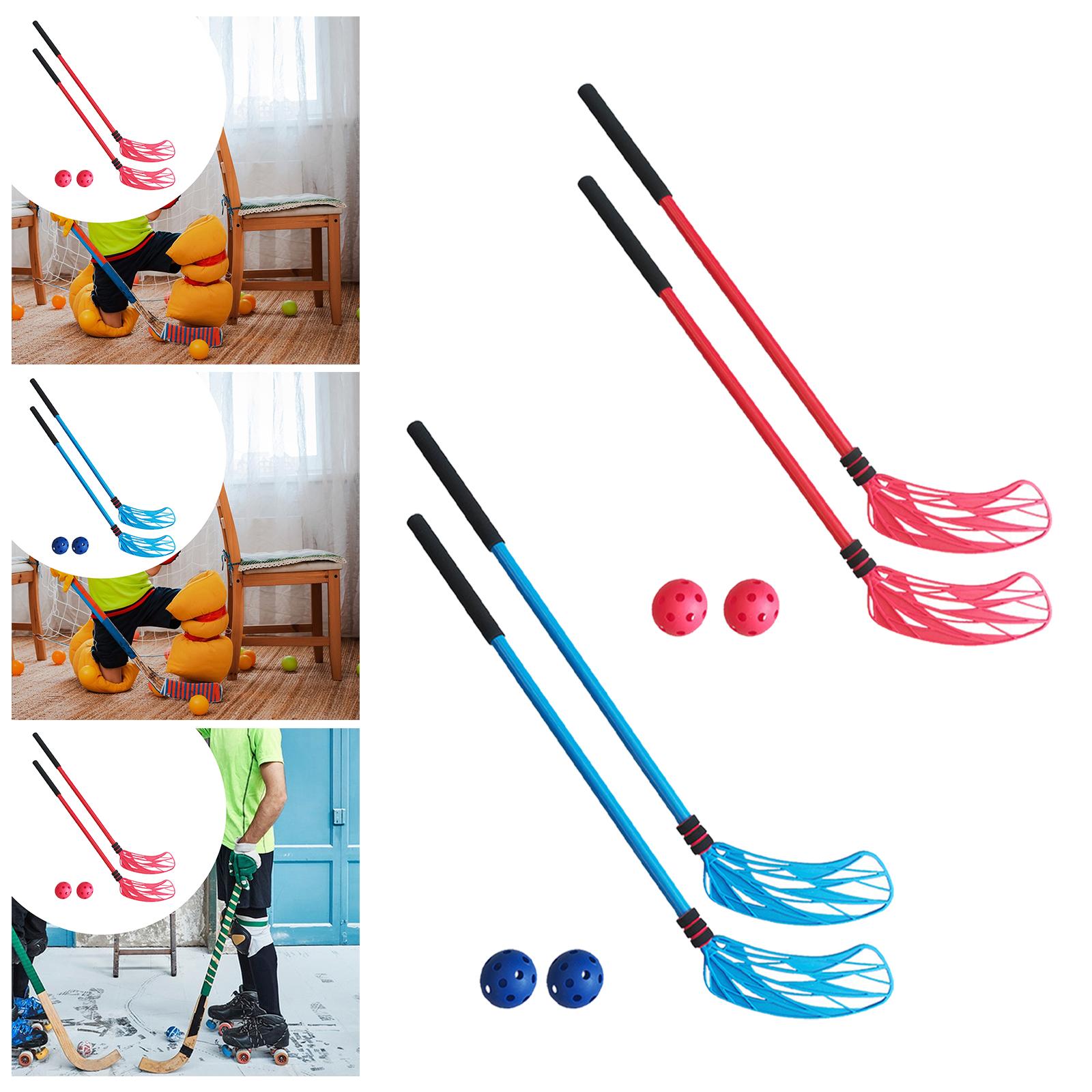 Kids Outdoor Hockey Sticks - مجموعة لعبة هوكي للأطفال، عصي بلاستيكية
