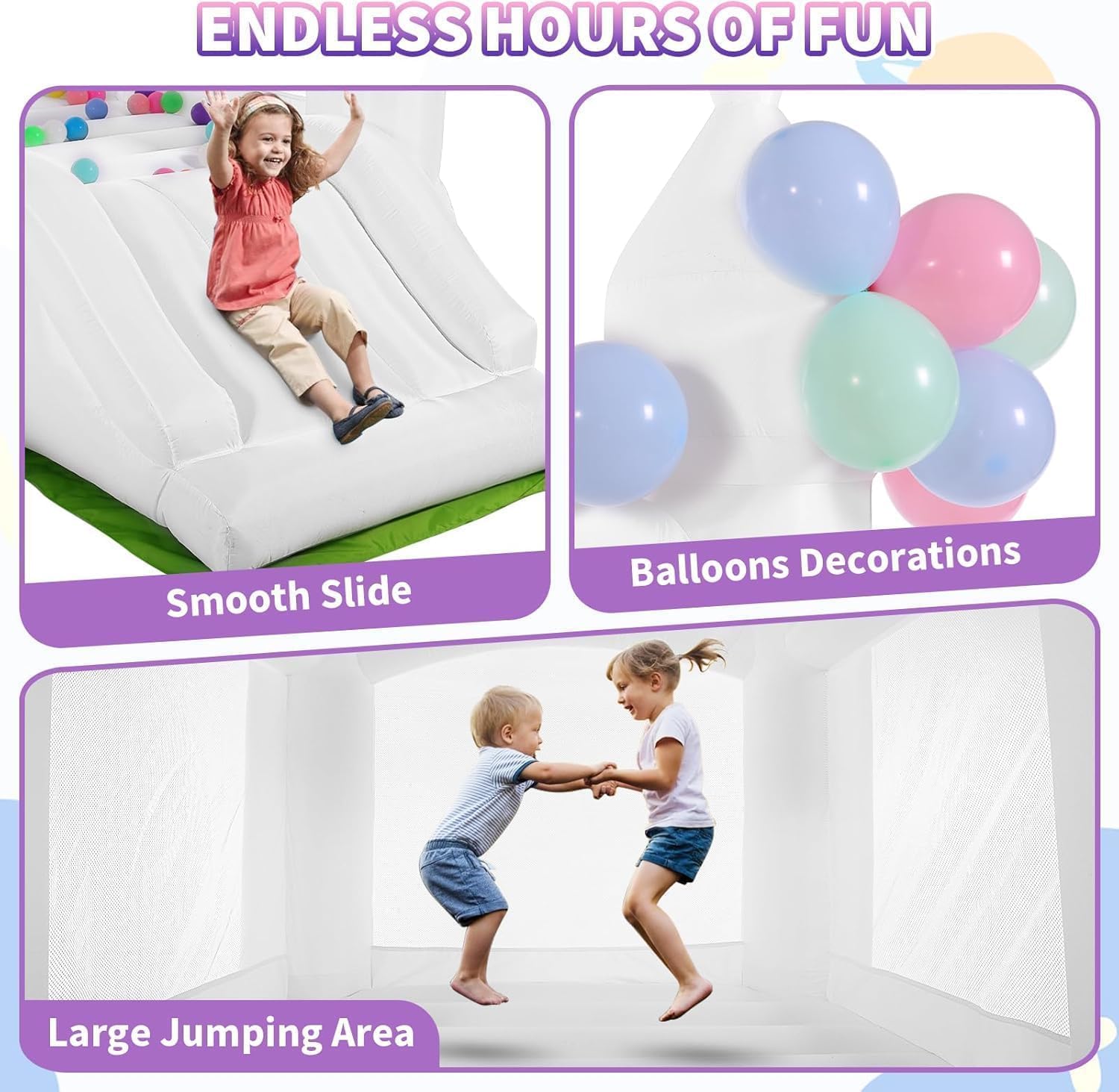قلعة نطاطية بيضاء للأطفال من س - مراجعة Kids Outdoor House وسعره