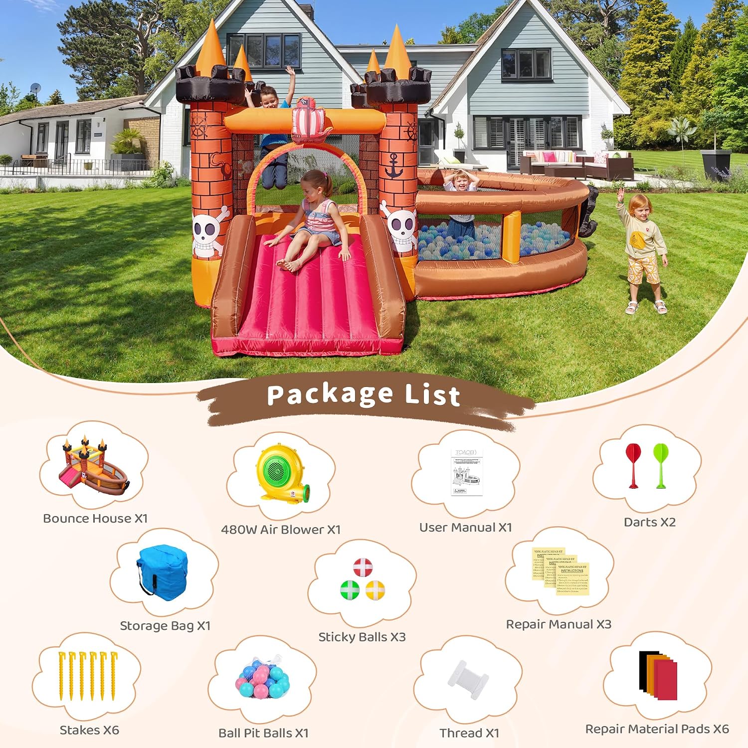 بيت قفز قابل للنفخ للأطفال من  - مراجعة Kids Outdoor House وسعره