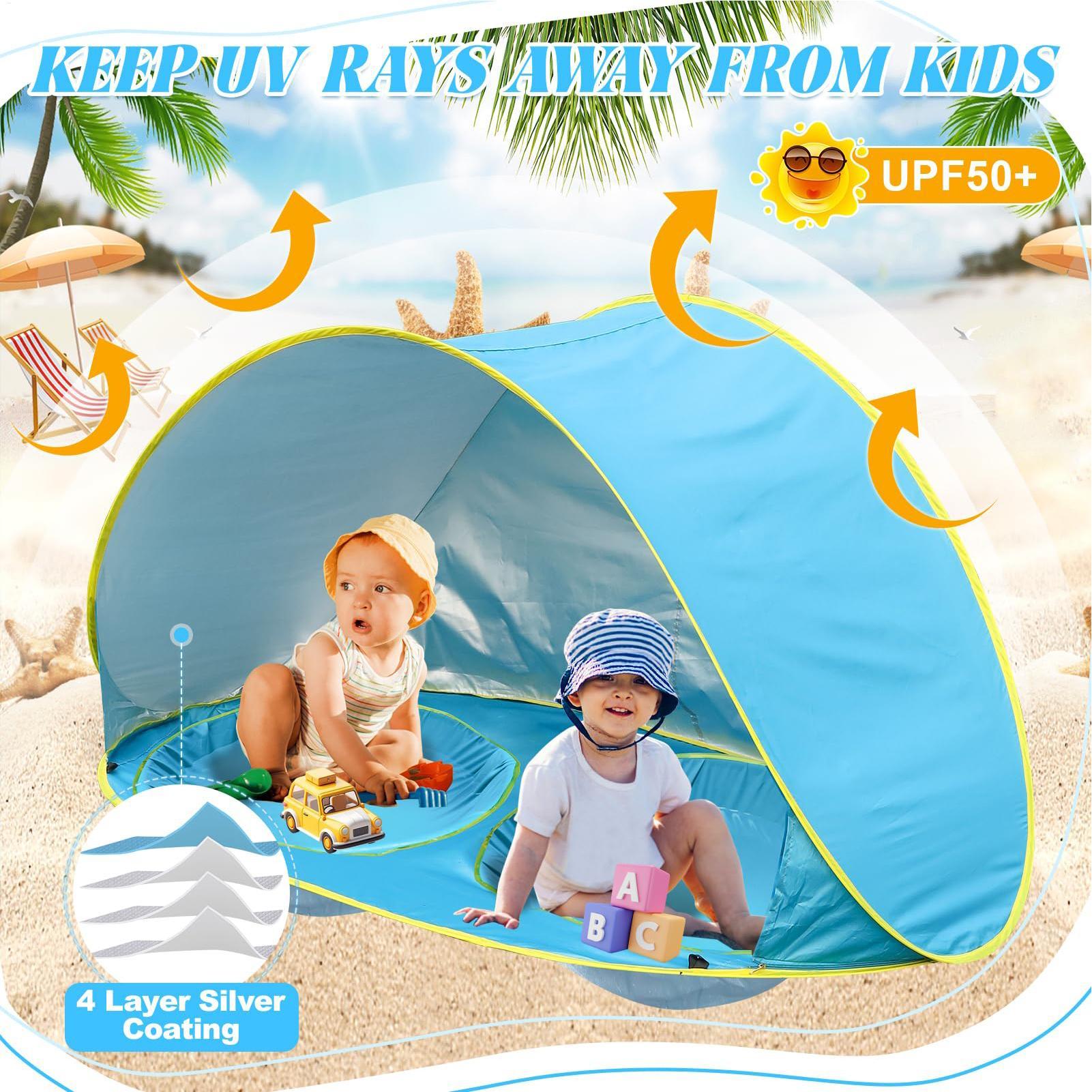 خيمة شاطئية للأطفال مع حوض سبا - مراجعة Outdoor Tent Playhouse وسعره