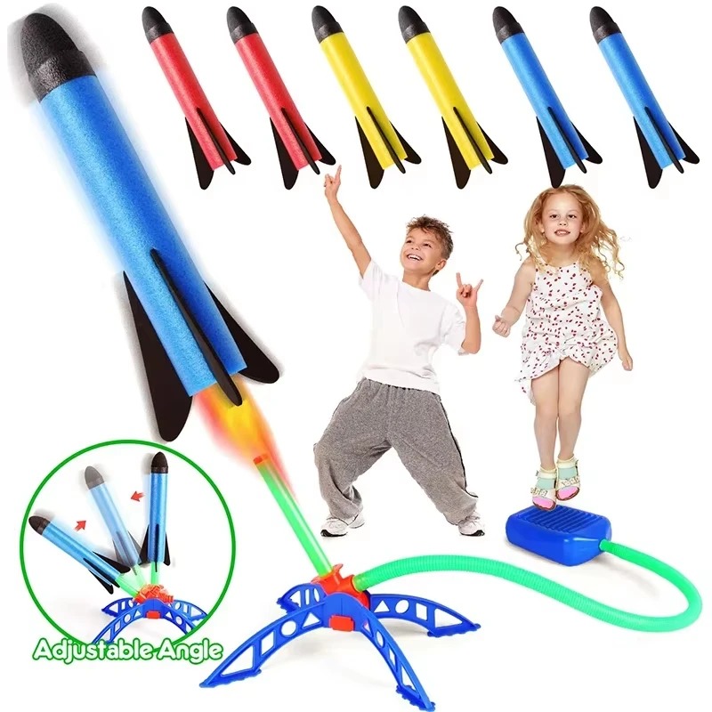 قاذف صواريخ هوائية بمضخة قدم،  - مراجعة Kids Outdoor Jumping Toys وسعره