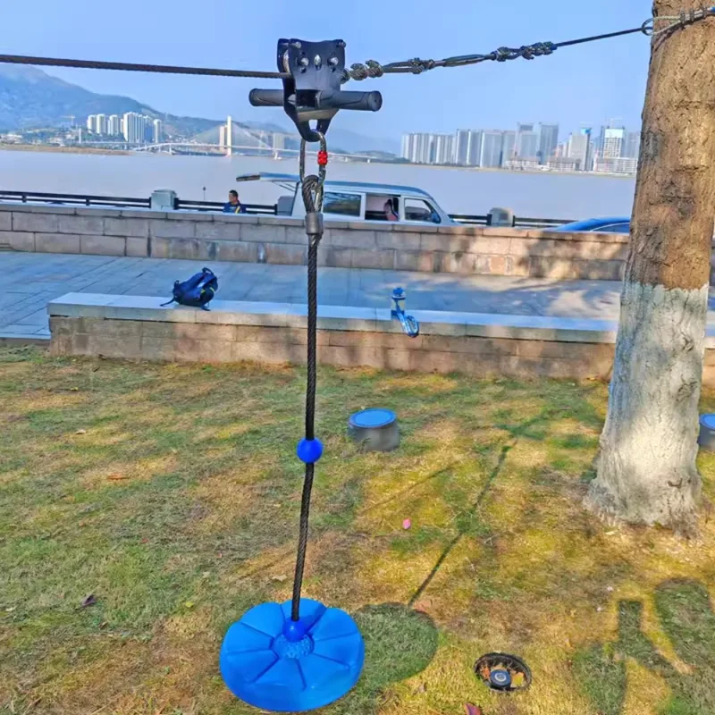 زلاجة هوائية للأطفال للاستخدام - مراجعة Kids Outdoor Zipline وسعره