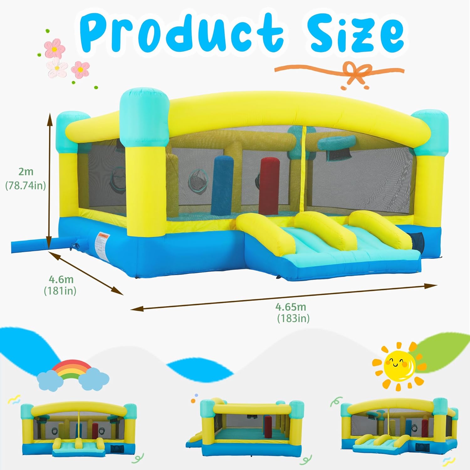بيت القفز الكبير، قلعة قابلة ل - مراجعة Kids Outdoor House وسعره