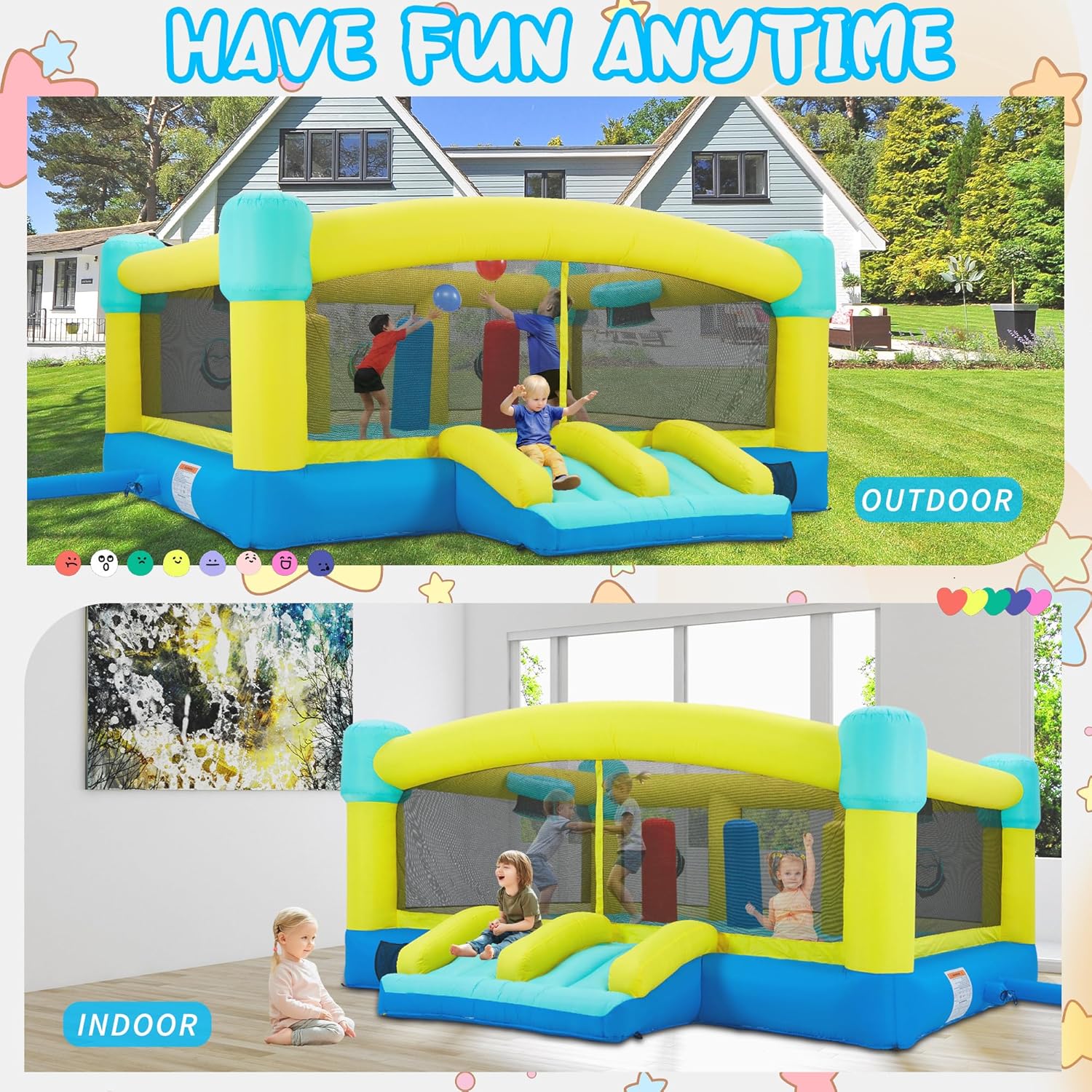 بيت القفز الكبير، قلعة قابلة ل - مراجعة Kids Outdoor House وسعره