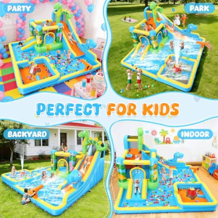 زحليقة مائية قابلة للنفخ للاست - مراجعة Kids Outdoor House وسعره