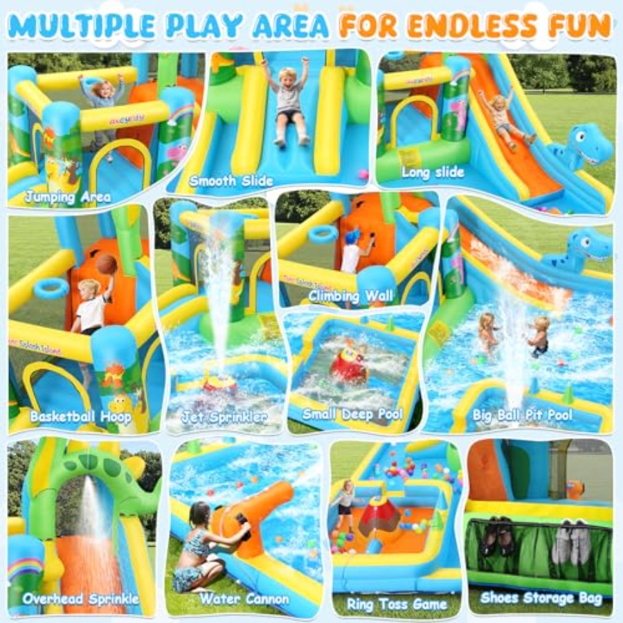 زحليقة مائية قابلة للنفخ للاست - مراجعة Kids Outdoor House وسعره