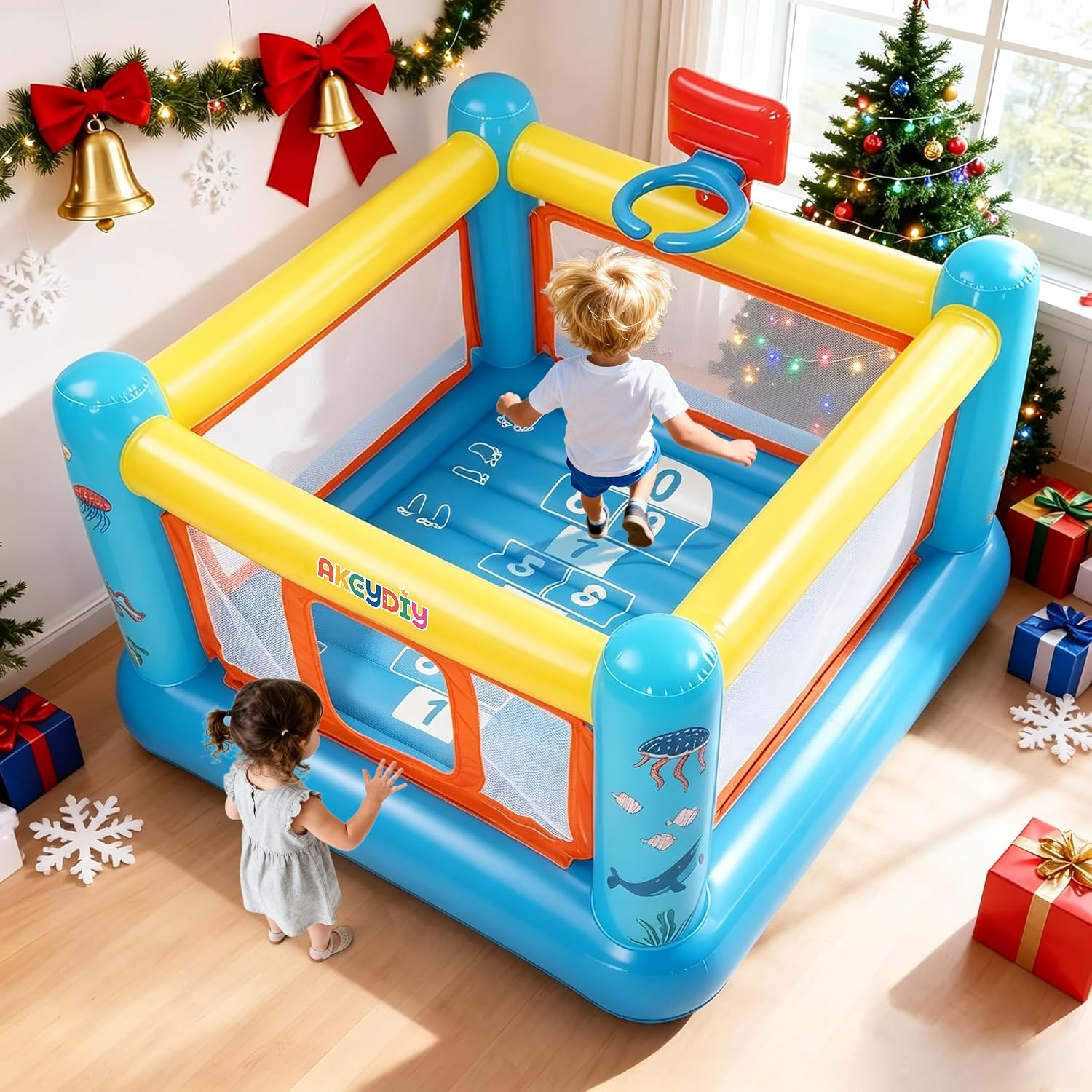 بيت قفز قابل للنفخ من البولي ف - مراجعة Kids Outdoor House وسعره