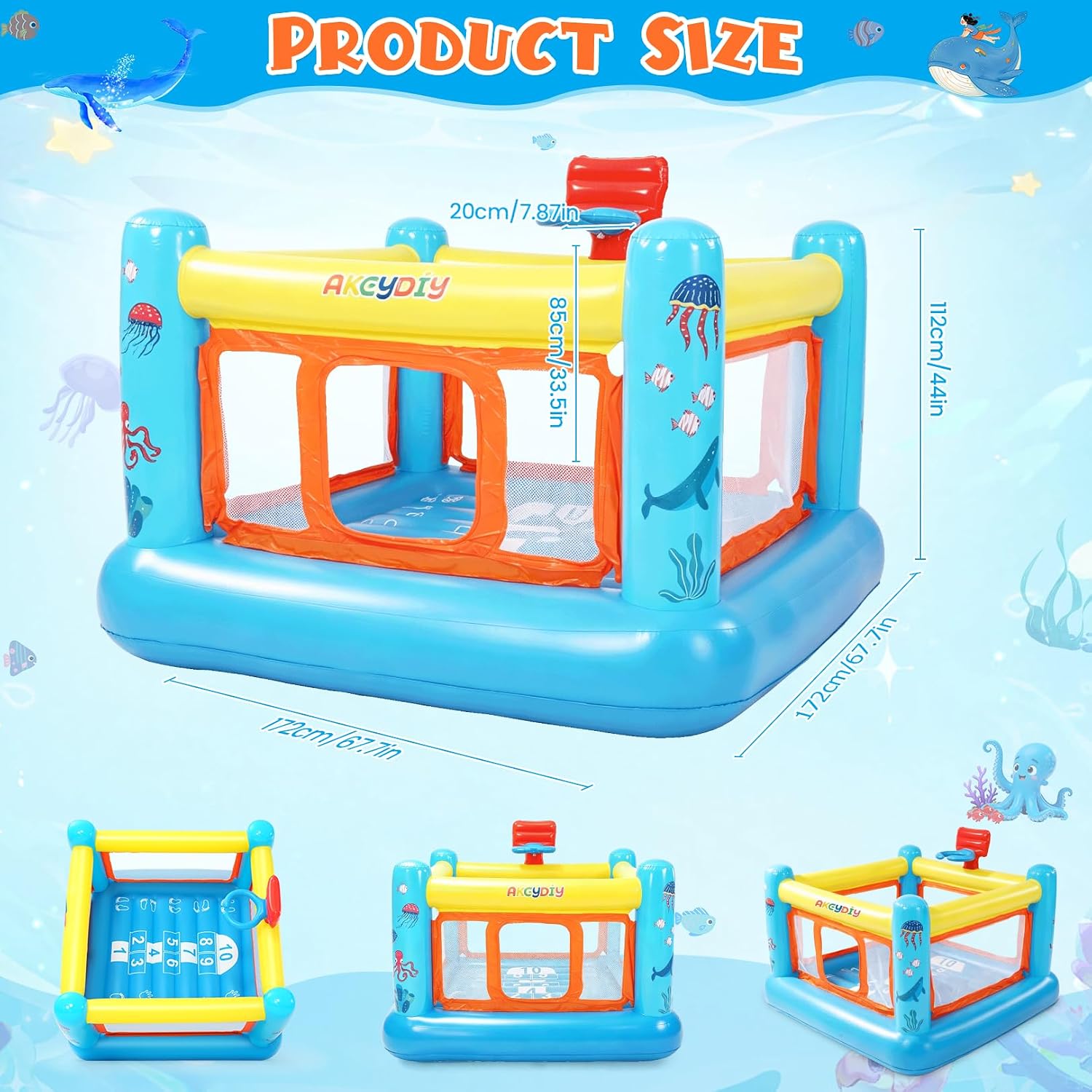 بيت قفز قابل للنفخ من البولي ف - مراجعة Kids Outdoor House وسعره