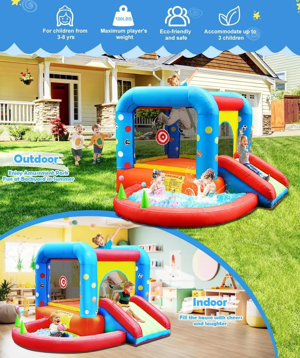 بيت قفز قابل للنفخ من ستيب4فن، - مراجعة Kids Outdoor House وسعره