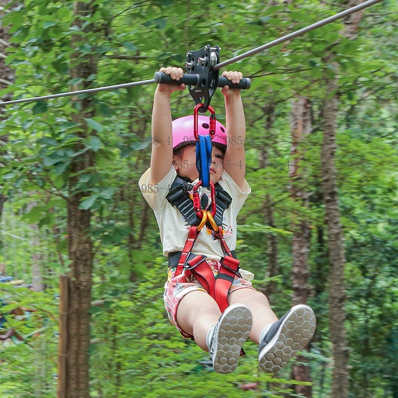 مجموعة زلايت للأطفال مع مقبض و - مراجعة Kids Outdoor Zipline وسعره