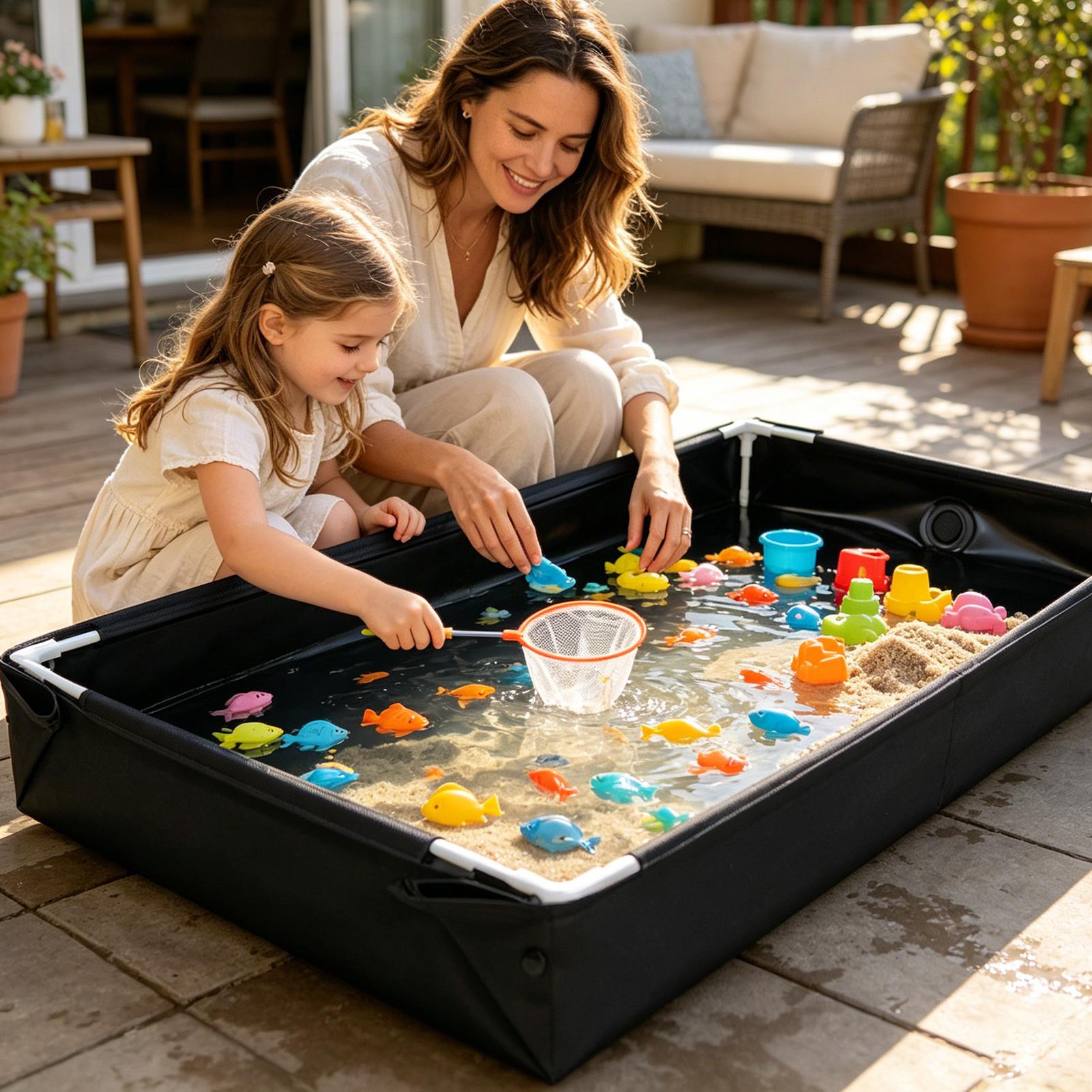 حوض ماء ورمل جديد للعب في الهو - مراجعة Kids Outdoor Sandbox وسعره
