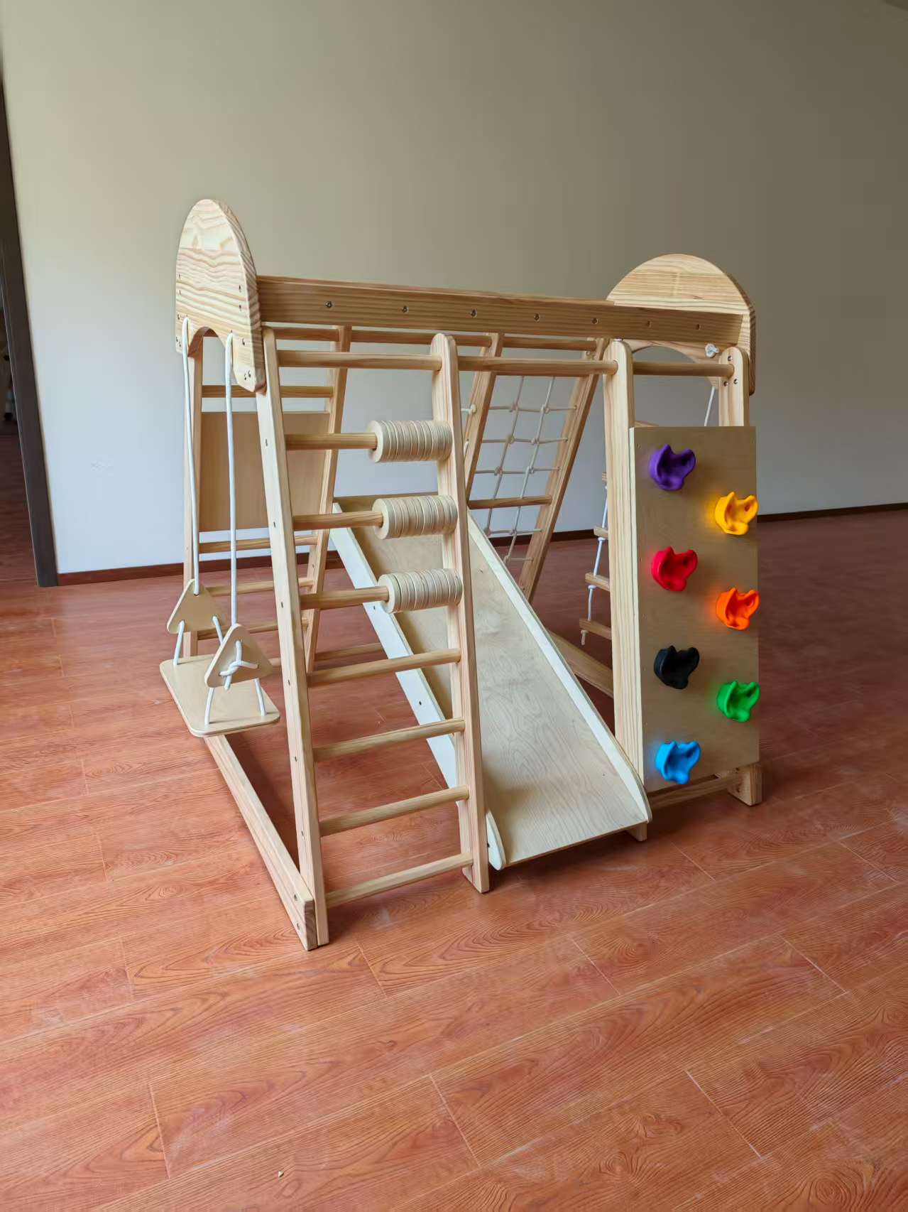 إطار تسلق خشبي للأطفال مع سلال - مراجعة Kids Outdoor Playground وسعره