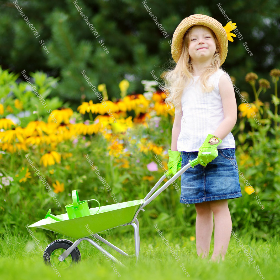 عربة يدوية خضراء للأطفال للعب  - مراجعة Kids Outdoor Garden Toys وسعره