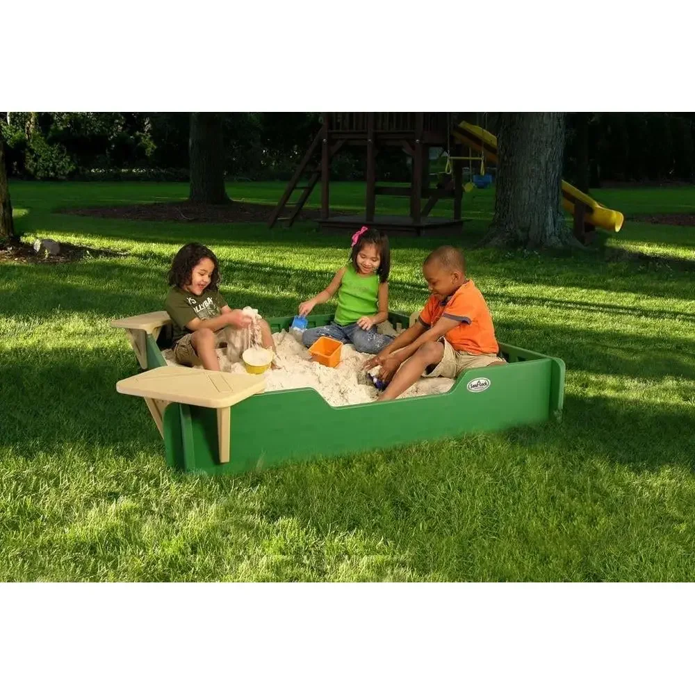 صندوق رمل بلاستيكي 5x5 ساند لو - مراجعة Kids Outdoor Sandbox وسعره