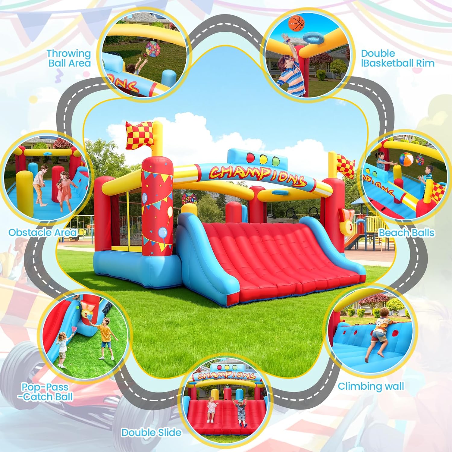 بيت قفز قابل للنفخ كبير للأطفا - مراجعة Kids Outdoor House وسعره