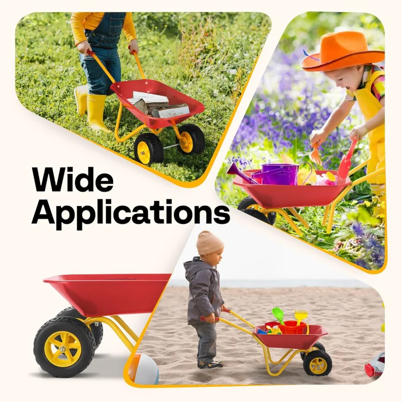عربة يد للأطفال مع مجموعة أدوا - مراجعة Kids Outdoor Garden Toys وسعره