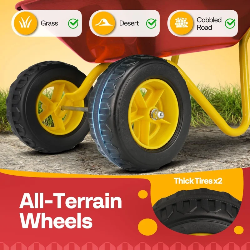 عربة يد للأطفال مع مجموعة أدوا - مراجعة Kids Outdoor Garden Toys وسعره