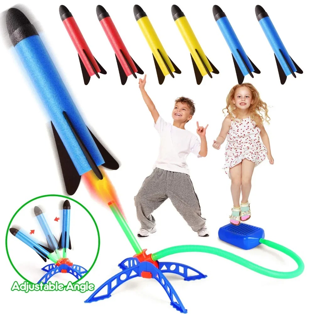 أطفال صاروخ الهواء مضخة القدم  - مراجعة Kids Outdoor Jumping Toys وسعره